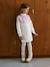 Jacquard knit dress with long sleeves for girls ecru 