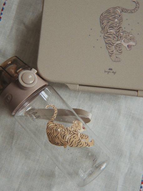 Clear click-button water bottle KONGES SLOJD beige 