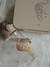 Clear click-button water bottle KONGES SLOJD beige 