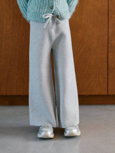 Wide-leg leggings for girls grey 