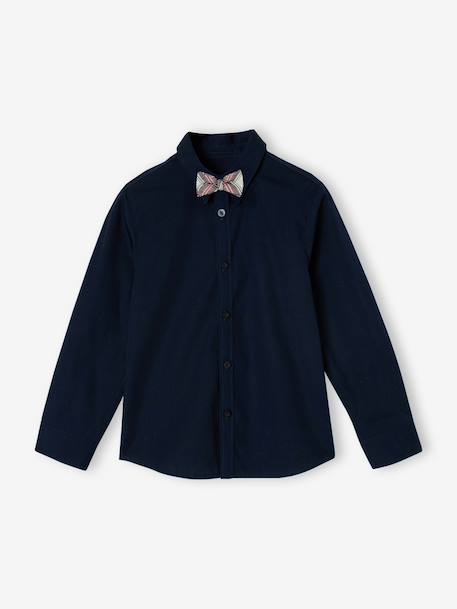 Long-sleeved shirt for boys navy blue 