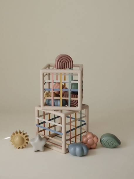 Elastic shape sorter box by MUSHIE multicoloured 