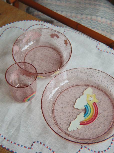 Glitter dinner set KONGES SLOJD blue+rose 