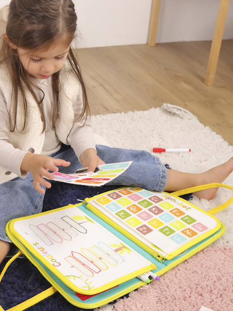 7-activity case by J.A.D.E Montessori blue 