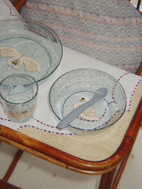 Glitter dinner set KONGES SLOJD blue+rose 