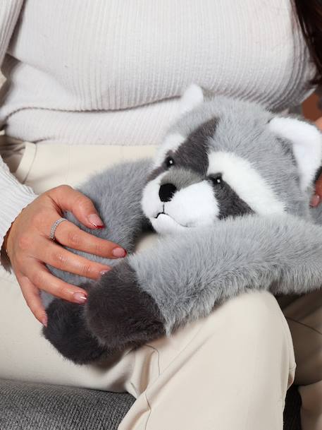 Weighted raccoon soft toy by Podcool grey 