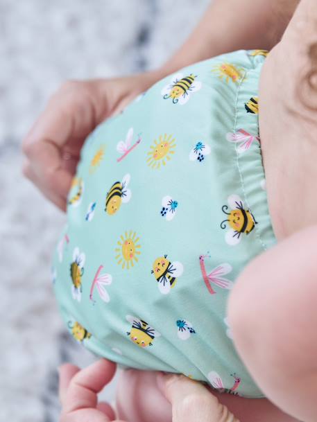 Miosolo all-in-one nappy by BAMBINO MIO green+rose+white 