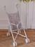 Doll pushchair green+rose+yellow 