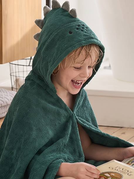 Hooded cotton towel English green 