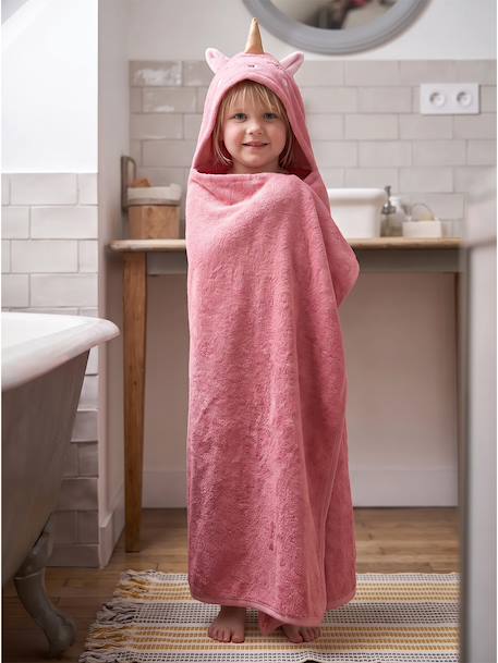 Cotton hooded towel raspberry pink 