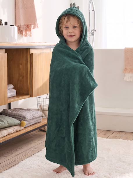 Hooded cotton towel English green 
