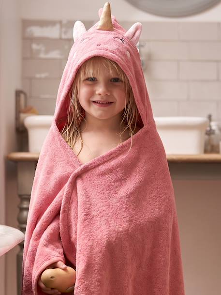 Cotton hooded towel raspberry pink 
