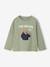 Long-sleeved T-shirt for boys sage green+white 