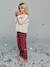 Pyjamas in sweatshirt fabric and flannel for girls red 
