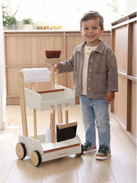 Wooden Cleaning Trolley - Wood FSC® Certified ecru 