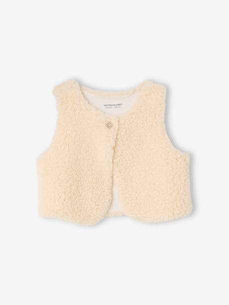 Newborn sleepsuit, cardigan and hat set for baby girls ecru 
