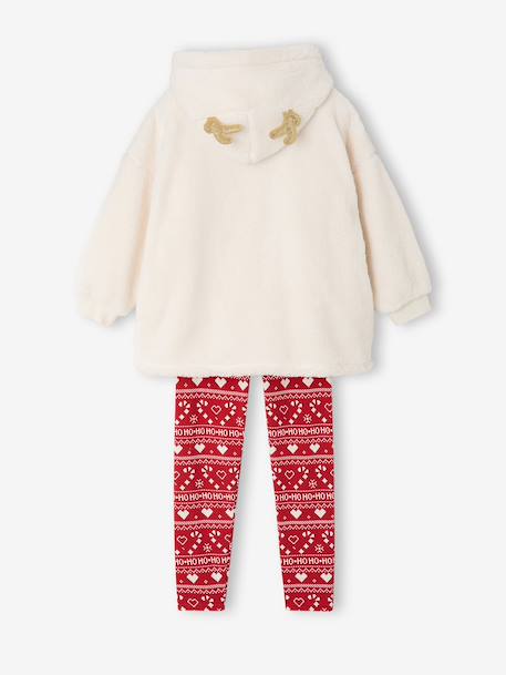 3-piece nightwear set for girls ecru 