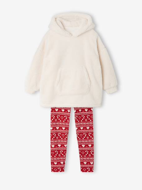 3-piece nightwear set for girls ecru 