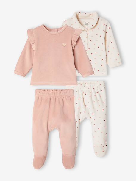 Pack of 2 pyjamas for baby rosy 