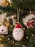 Pack of 10 felt tree decorations red 