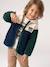 Zip-up hooded cardigan for boys fir green+medium blue 