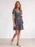 Wrap maternity and nursing dress silver 