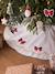 XL Christmas tree skirt with scalloped trim white 