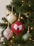 Pack of 10 Christmas tree baubles multicoloured 