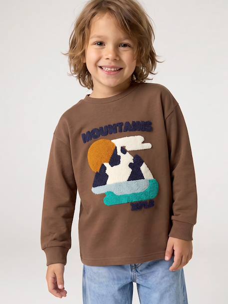 Long-sleeved T-shirt for boys hazel+navy blue 