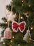 Pack of 10 felt tree decorations red 