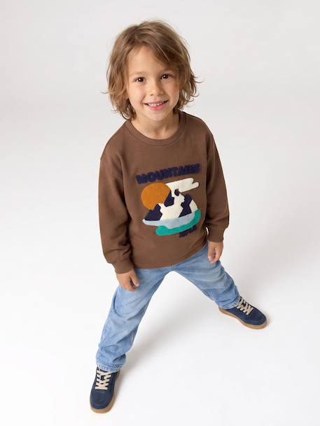 Long-sleeved T-shirt for boys hazel+navy blue 