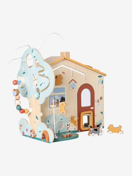 FSC 100% wooden multi-activity house ecru 