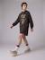 Hooded sweatshirt dress Rolling Stones for girls anthracite 