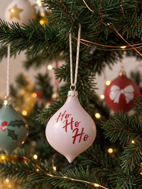 Pack of 10 Christmas tree baubles multicoloured 