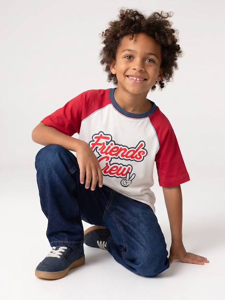 Raglan short-sleeved T-shirt for boys red 