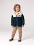Zip-up hooded cardigan for boys fir green+medium blue 