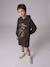 Hooded sweatshirt dress Rolling Stones for girls anthracite 