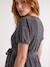 Wrap maternity and nursing dress silver 
