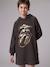 Hooded sweatshirt dress Rolling Stones for girls anthracite 