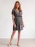 Wrap maternity and nursing dress silver 
