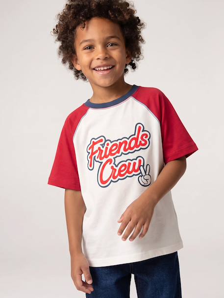 Raglan short-sleeved T-shirt for boys red 