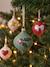 Pack of 10 Christmas tree baubles multicoloured 