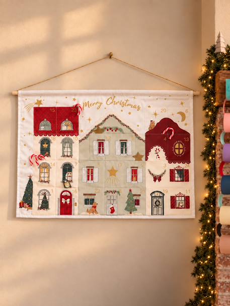 Fabric Advent Calendar red 