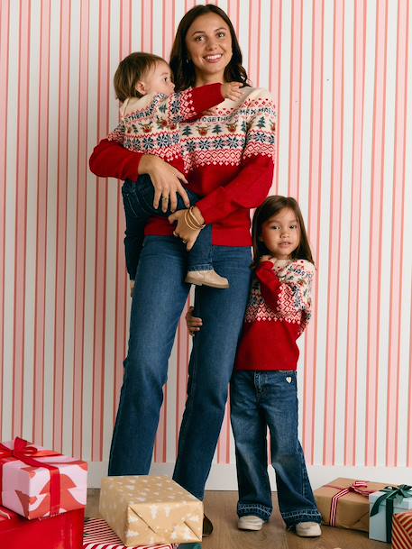 Christmas knit jumper for boys red 