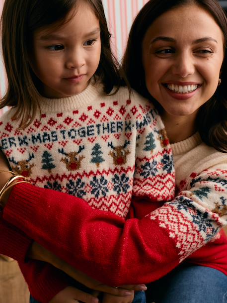 Christmas knit jumper for boys red 