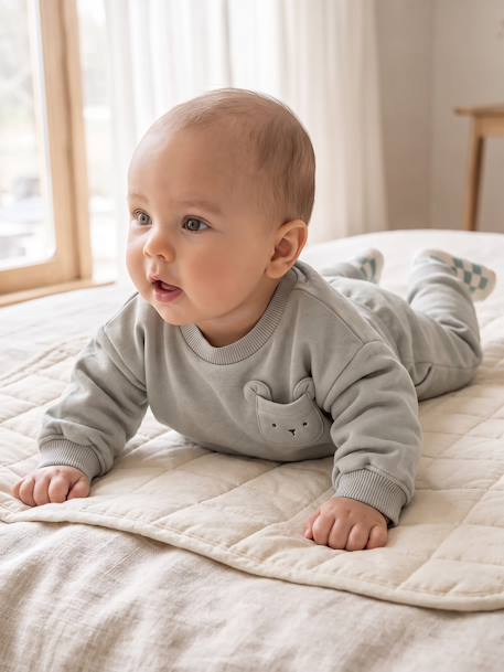 Sweatshirt and trousers set for newborn baby crystal blue 