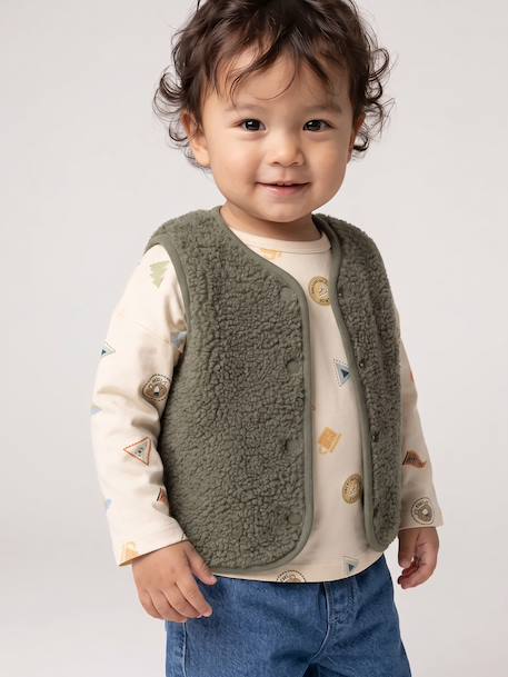 Sherpa baby gilet green 
