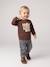Sweatshirt with long sleeves for baby brown 