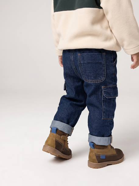 Denim Cargo Trousers for Babies brut denim 