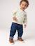 Basics denim jeans for babies with elasticated waist and pockets brut denim+denim grey 